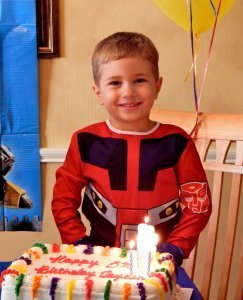 Jayden at his 5th birthday party. Nov. 2014